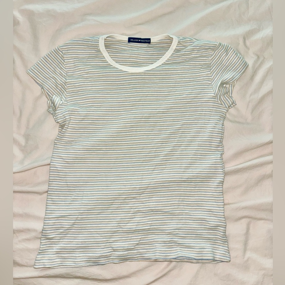 Brandy Melville Pastel Striped Tee